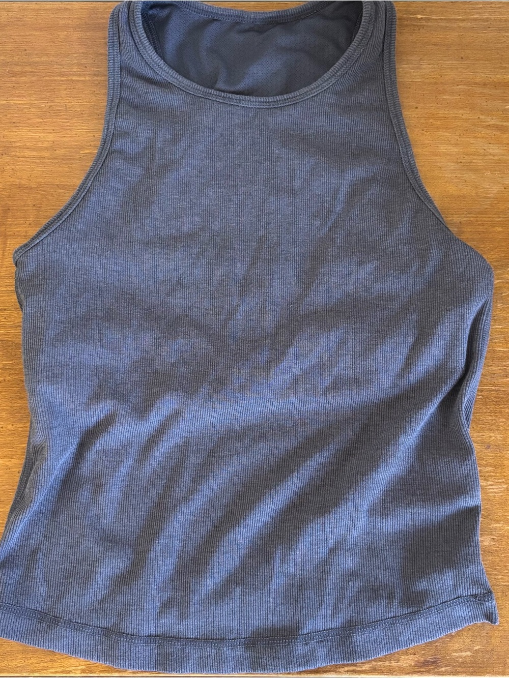 Vuori Women's Ribbed Tank Top in Charcoal Blue